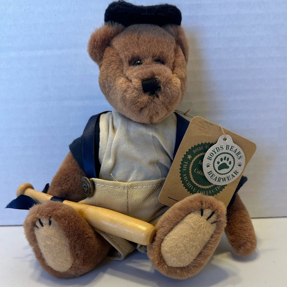 1998 Boyds Bear Archive Collection Slugger Medium L/E Stuffed Animal